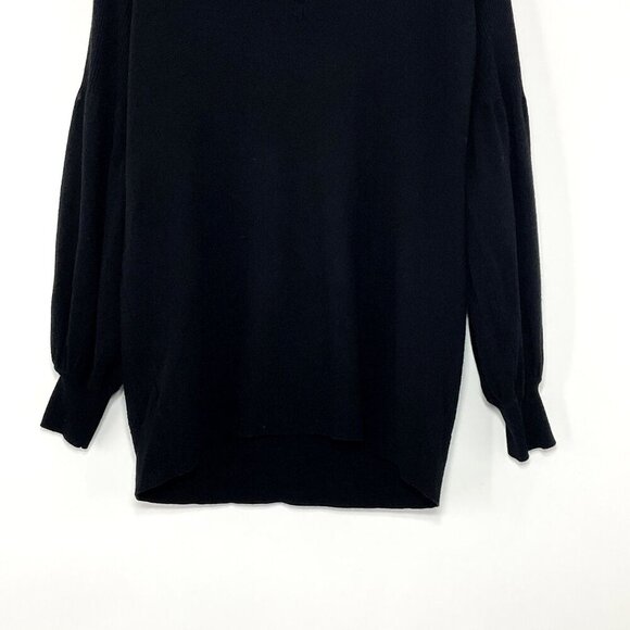 Torrid‎ Sweater Women 2X Black Puff Sleeve V-Neck Ribbed Hem Knit - Picture 5 of 11